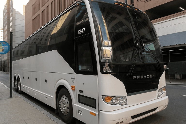 a Bus Rental Company Costa Mesa coach bus