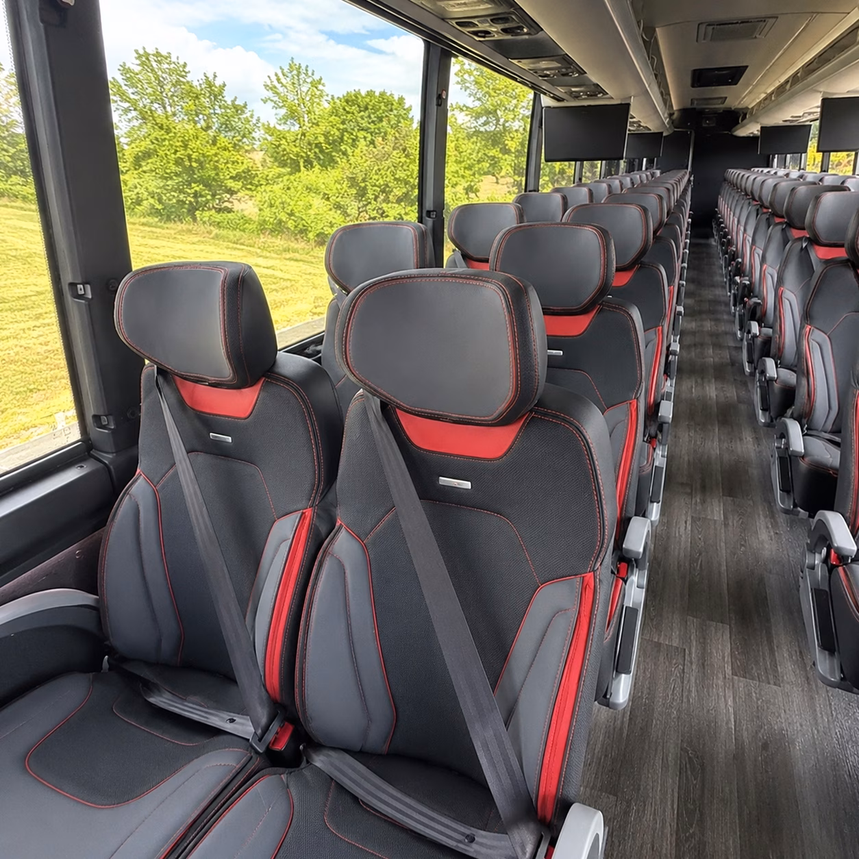 costa mesa charter bus interior
