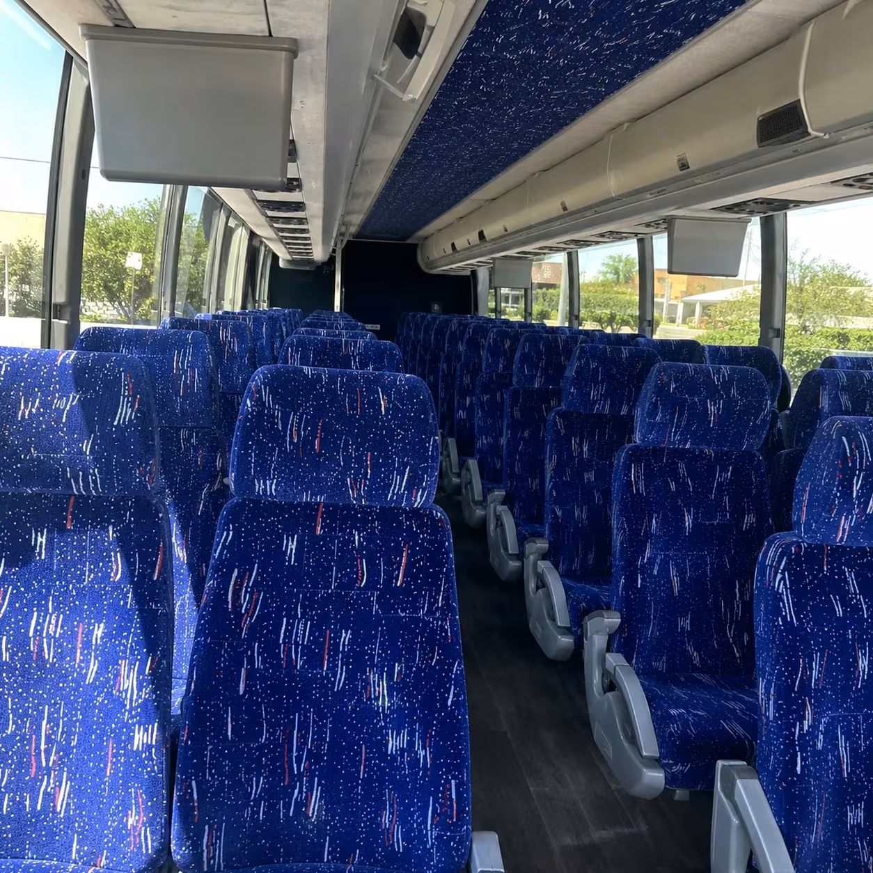 costa mesa charter bus rental interior